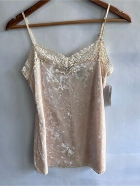 Y2K Vintage DKNY Velvet Lace Tank Top NWT